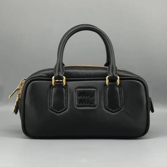Miu Miu Black Leather Satchel Bag 22×11×8cm - Picture 2 of 13